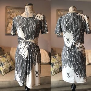 Soft patterned dress.